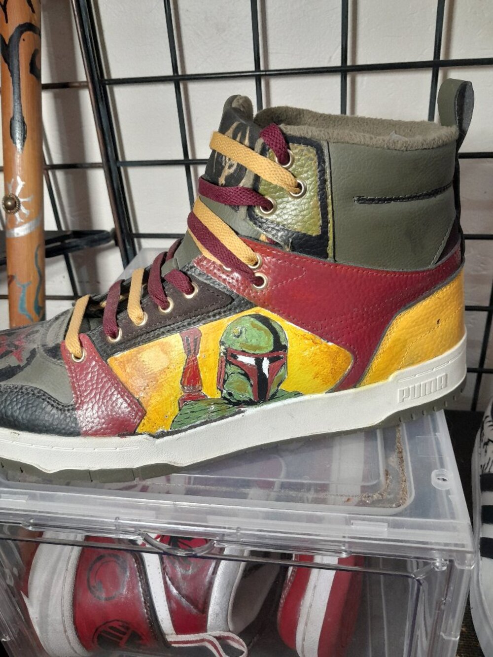 Hand Painted Madalorian Hightop Sneakers